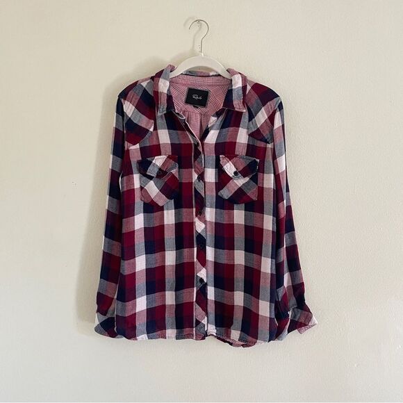 Rails Red and Blue Long Sleeve Button Down Shirt - Picture 1 of 12